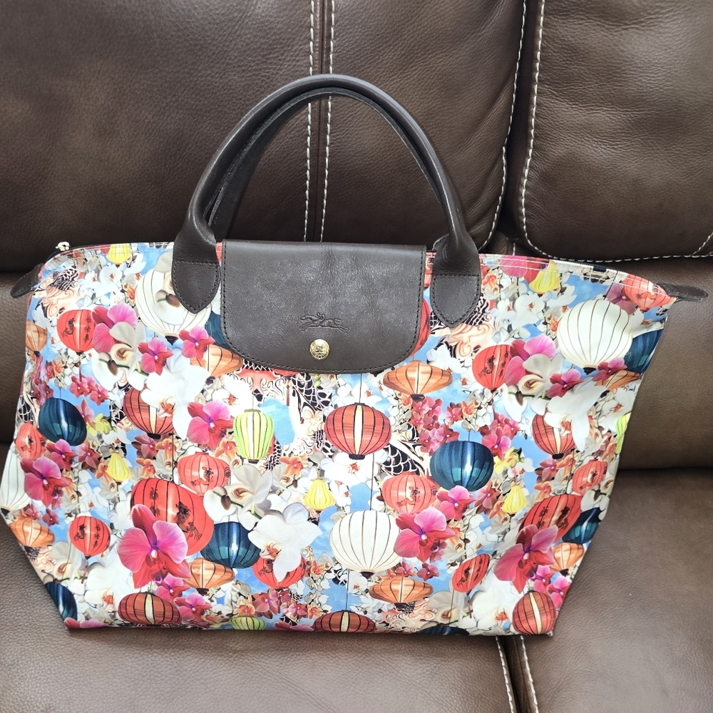 Limited Edition Mary Katrantzou By Longchamp Folding Handbag - Picture 6 of 11